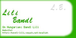 lili bandl business card